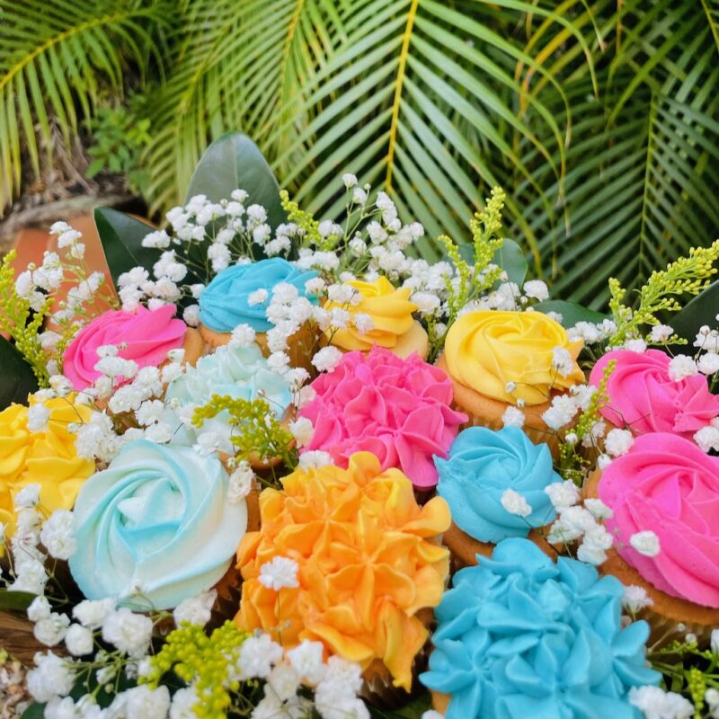 The Custom Cupcake Flower Basket