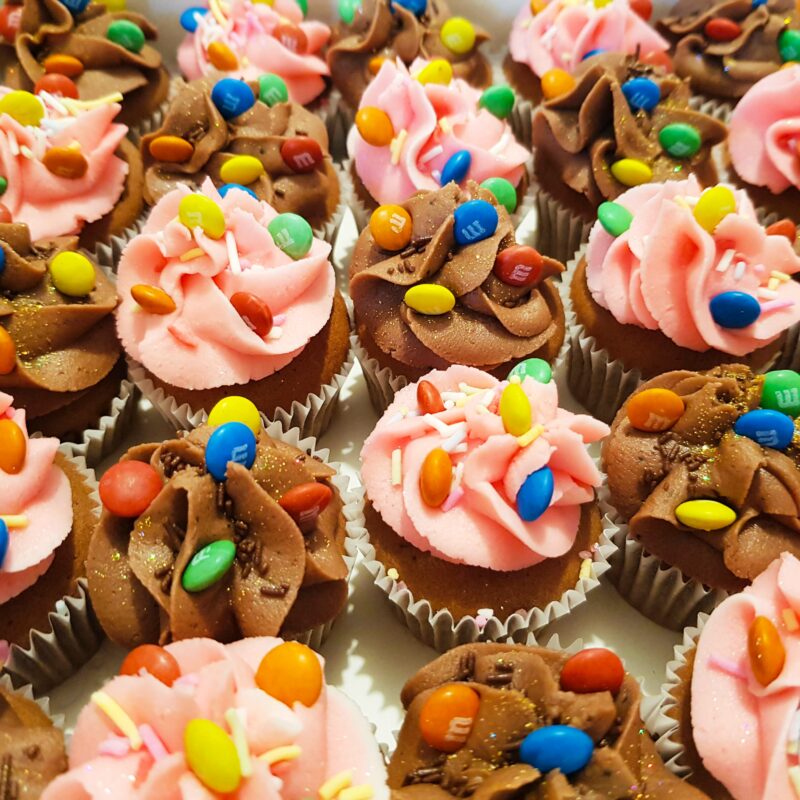 Mini Choc Pink Cupcakes