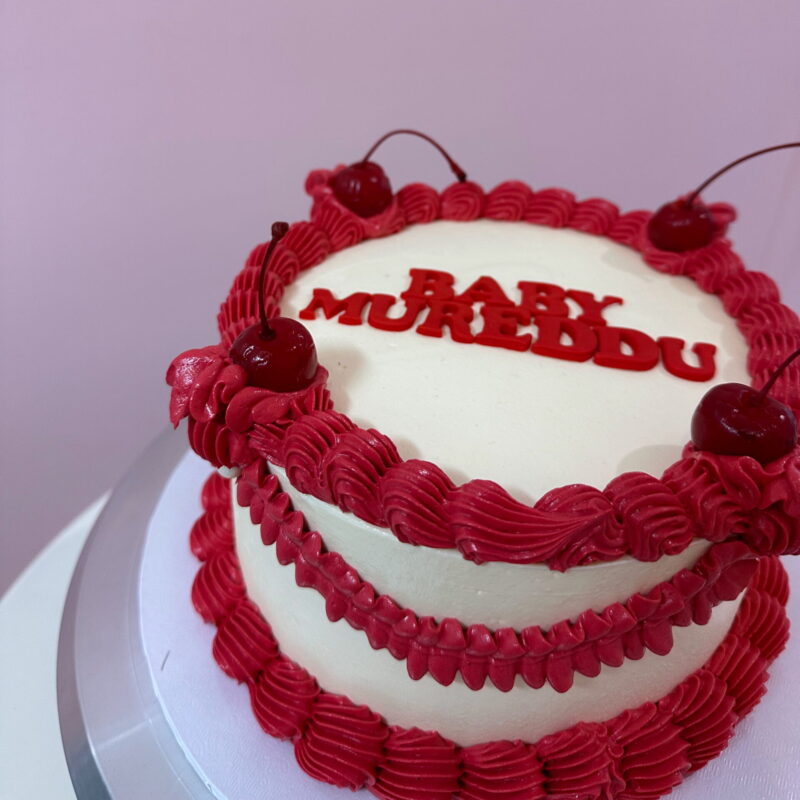 The Baby Shower Vintage Round Cake