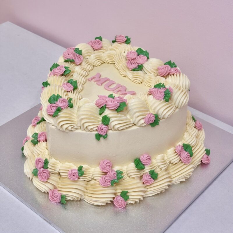 The Mother's Day Vintage Heart Cake